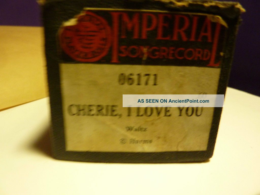 Vintage Piano Roll Imperial 06171 Cherie,  I Love You Harms Keyboard photo