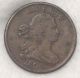 1804 Draped Bust Half Cent Spiked Chin Awesome Vf+ Brown Authentic Us Colonial The Americas photo 2