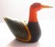 Old Vintage Hand Crafted Wooden Lacquer Painted Duck Decorative Toy India photo 1