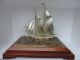 Very Large Vintage Signed 2 Masted Japanese Seki Sterling Silver Yacht Ship Box Other photo 9