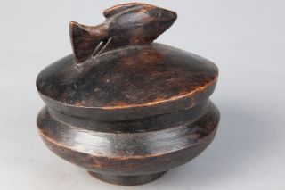 Lozi Zoomorphic Food Bowl,  Zambia,  African Tribal Arts,  Domestic Artifacts photo