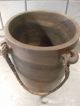 Antique Hand Carved South American Mahogeny Water Bucket W/braided Handles Latin American photo 1