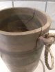 Antique Hand Carved South American Mahogeny Water Bucket W/braided Handles Latin American photo 2
