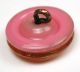 Antique Paperweight Glass Button Pink W/ Gold Sparkle Design Buttons photo 2