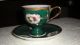 Vintage Hand Painted Crown Shafford China Japan Green & Gold Rose Cup & Saucer Cups & Saucers photo 1