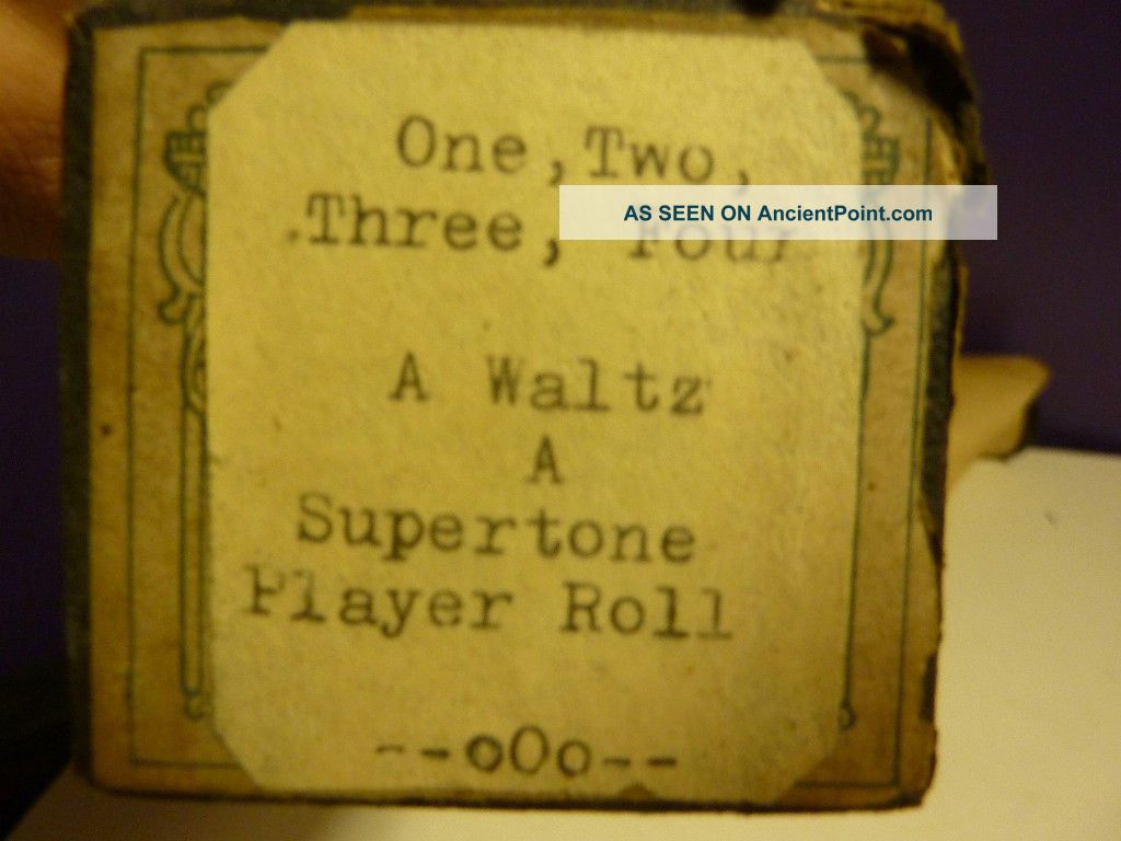 Vintage Piano Roll Supertone 1078 One Two Three Four Waltz 1917 Kalama - Alau Keyboard photo
