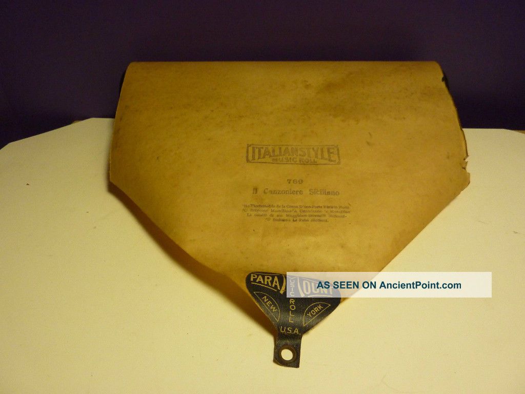 Vintage Piano Roll Paramount 769 Italianst Canzoniere Keyboard photo