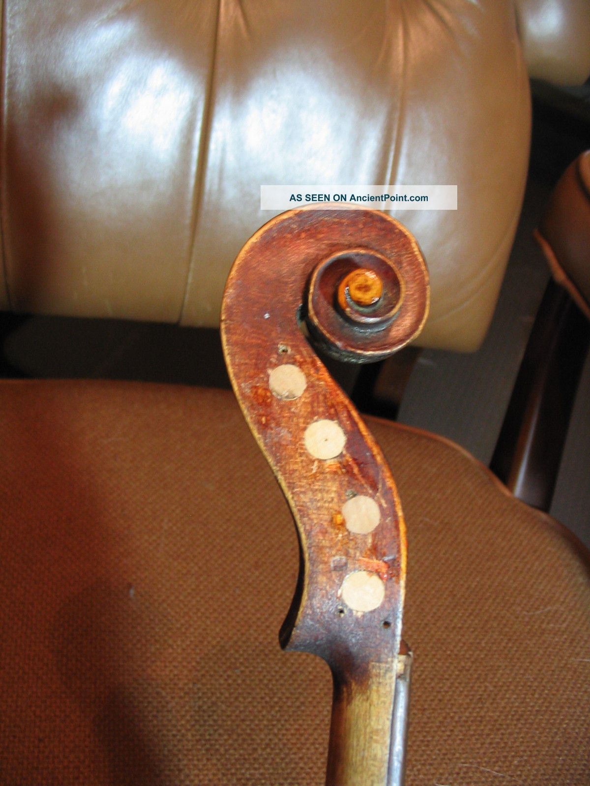 Old 4/4 Faux Flame Violin Needs Work String photo