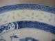19th Century Chinese Canton Blue & White Porcelain Plate Rice Pattern Border Plates photo 7