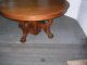 Antique Solid Quartersawn Oak 54 Inch Round Table Carved Pedestal Claw Feet 1800-1899 photo 1