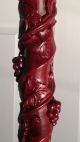Antique Mahogany Candle Stands,  Grape Carved 1900-1950 photo 2