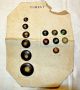 Vintage Antique Timely Buttons On Card - 13 Buttons Style 6989 Buttons photo 9