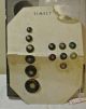 Vintage Antique Timely Buttons On Card - 13 Buttons Style 6989 Buttons photo 7