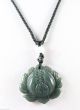 Chinese Natural Hetian Gray Jade Hand - Carved Lotus Flower Pendant, Necklaces & Pendants photo 1