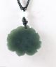 Chinese Natural Hetian Gray Jade Hand - Carved Lotus Flower Pendant, Necklaces & Pendants photo 2