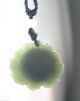 Chinese Natural Hetian Gray Jade Hand - Carved Lotus Flower Pendant, Necklaces & Pendants photo 4