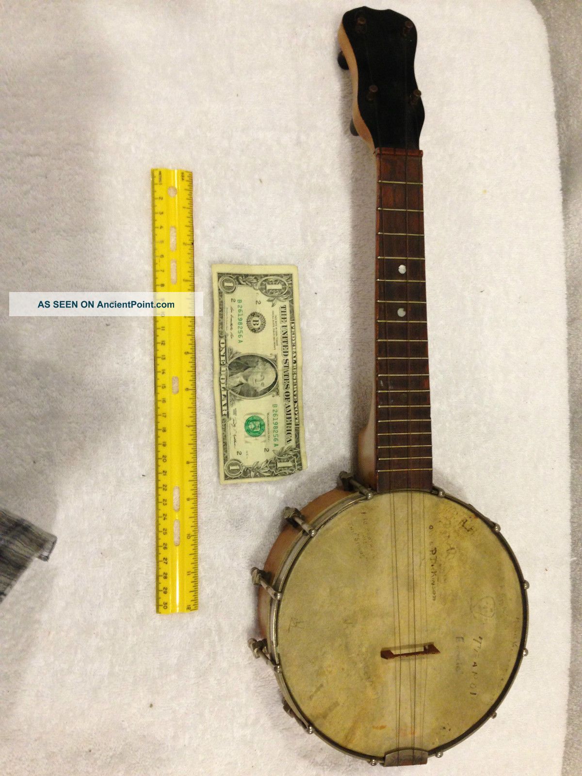 Vintage Slingerland Made Banjo - Uke Resonator & Body/ Waverly Bridge - All Marked String photo