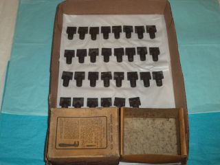 D Antique Box Of 30 Sharp Horse Shoe Calks,  Giant Grip Chalks,  