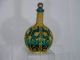 Syrian/moroccan Silver.  925 Ornate Emerald Green Oil Perfume Bottle Bottles, Decanters & Flasks photo 1