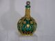 Syrian/moroccan Silver.  925 Ornate Emerald Green Oil Perfume Bottle Bottles, Decanters & Flasks photo 3