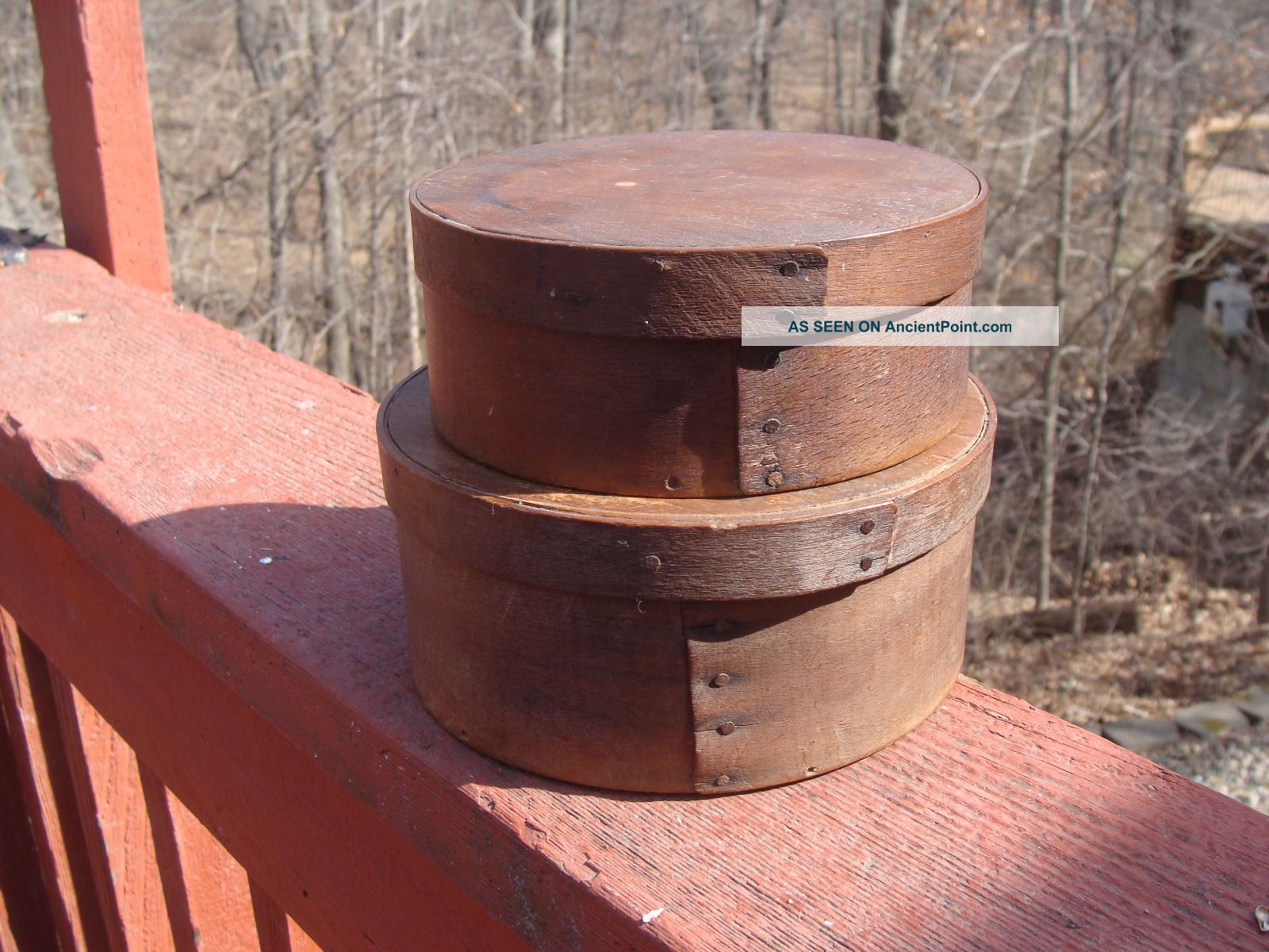 Antique Pantry Boxes,  Graduated Set. Primitives photo