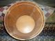 Primitive Antique 19thc.  Wooden Bucket And Wooden Bail Handle Primitives photo 2