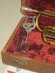 Vintage Martin Indiana Cornet W/ Antique Case & Depose France Note Holder Vtg Brass photo 1