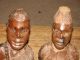 Antique African Hand Carved Busts Mother And Daughter Sculptures & Statues photo 1
