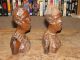 Antique African Hand Carved Busts Mother And Daughter Sculptures & Statues photo 3