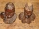 Antique African Hand Carved Busts Mother And Daughter Sculptures & Statues photo 5