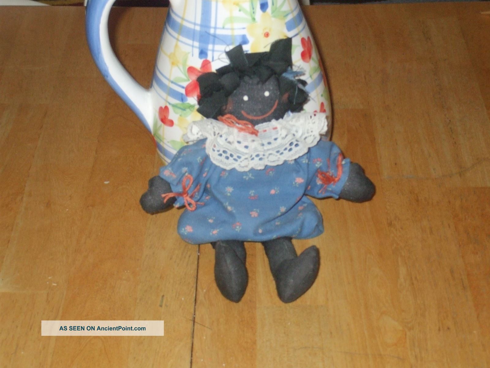 65 Years Old African American Rag Doll Folk Art Handmade Primitives photo
