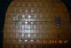 Antique Woven Wicker Picnic Basket Hinged Lid Folded Handles Primitives photo 9
