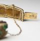 Antique Silver Chinese Malachite Enamel Bracelet Heirloom Filigree Gold Gilt Bracelets photo 3