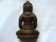 Rare Antique Old Buddha Statue Thai Amulet Southeast Asia Kingdom Of Lavo Figure Statues photo 2
