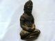 Rare Antique Old Buddha Statue Thai Amulet Southeast Asia Kingdom Of Lavo Figure Statues photo 3