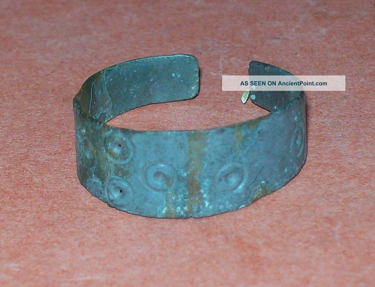 Viking Invanders Bronze Ring With Dot Decoration British photo