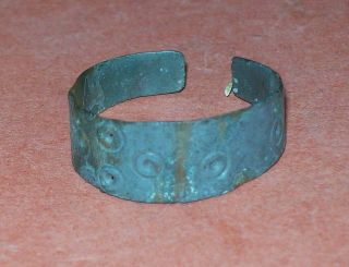 Viking Invanders Bronze Ring With Dot Decoration photo