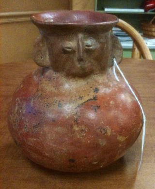 Pre Columbian Costa Rica Figure Vessel,  Pottery,  Artifact,  Relic Effigy Art photo