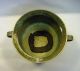 1600/1700 ' S Early Heavy 2 - Mold Bronze Bean Pot,  Marked,  Figural Metalware photo 2