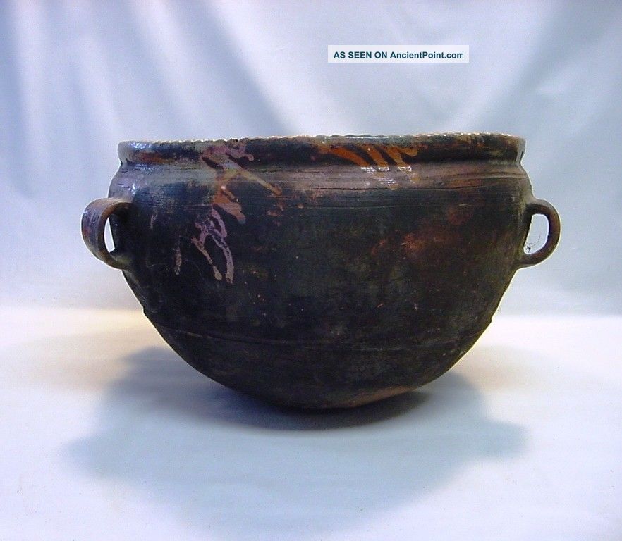 1700/1800 ' S Glazed Earthenware Olla Ethnic Vessel Cooking Pot Guatemala 17 