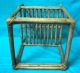 1900 ' S Antique Rare Rattan Bamboo Cane With Glass Top Hand Crafted Tea Table 1900-1950 photo 3