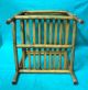 1900 ' S Antique Rare Rattan Bamboo Cane With Glass Top Hand Crafted Tea Table 1900-1950 photo 4
