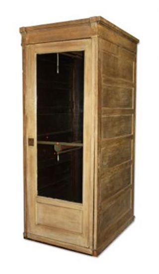 Antique Grand Rapids Clothing Oak Showcase With Wavy Glass photo