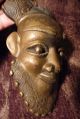 Old Vintage Antique Ashanti Bronze Brass Art African Mask Statue Face Man Tribal Sculptures & Statues photo 1