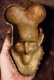 Old Vintage Antique Ashanti Bronze Brass Art African Mask Statue Face Man Tribal Sculptures & Statues photo 3
