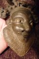 Old Vintage Antique Ashanti Bronze Brass Art African Mask Statue Face Man Sculptures & Statues photo 1