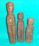 Antique Old Wooden Hand Carved 3 Piece Tribal Lady With Her Children Figure Sculptures & Statues photo 1
