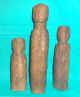 Antique Old Wooden Hand Carved 3 Piece Tribal Lady With Her Children Figure Sculptures & Statues photo 6