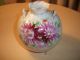 Vintage Antique Rose Bowl Floral Vase Round Circle Handpainted Flowers Shabby Vases photo 2