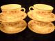 Of 4 Cup And Saucer Vintage Made In Japan Red Lettering Cups & Saucers photo 1